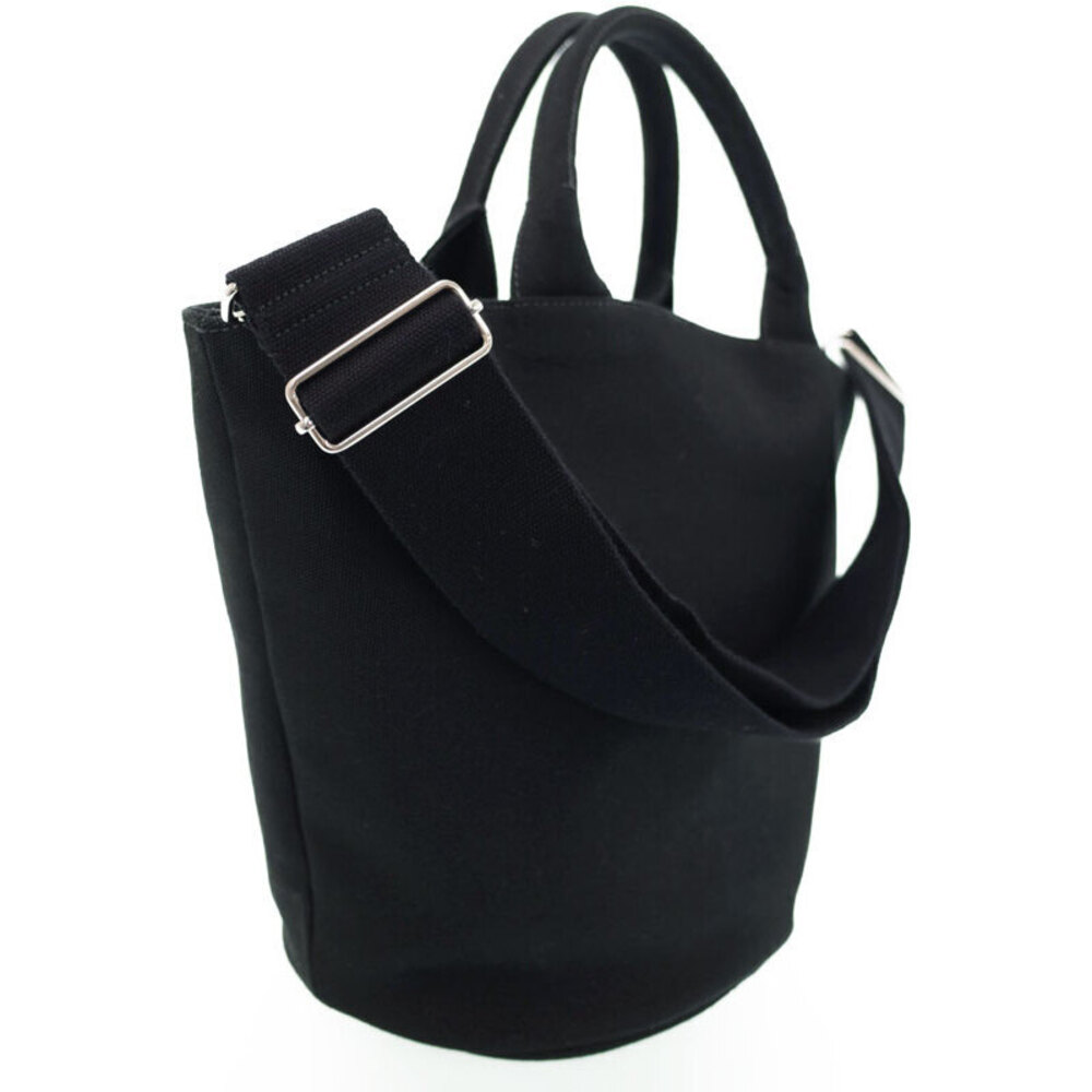 Prada Tote Shopping 2way canvas Convertible Black Logo Canapa